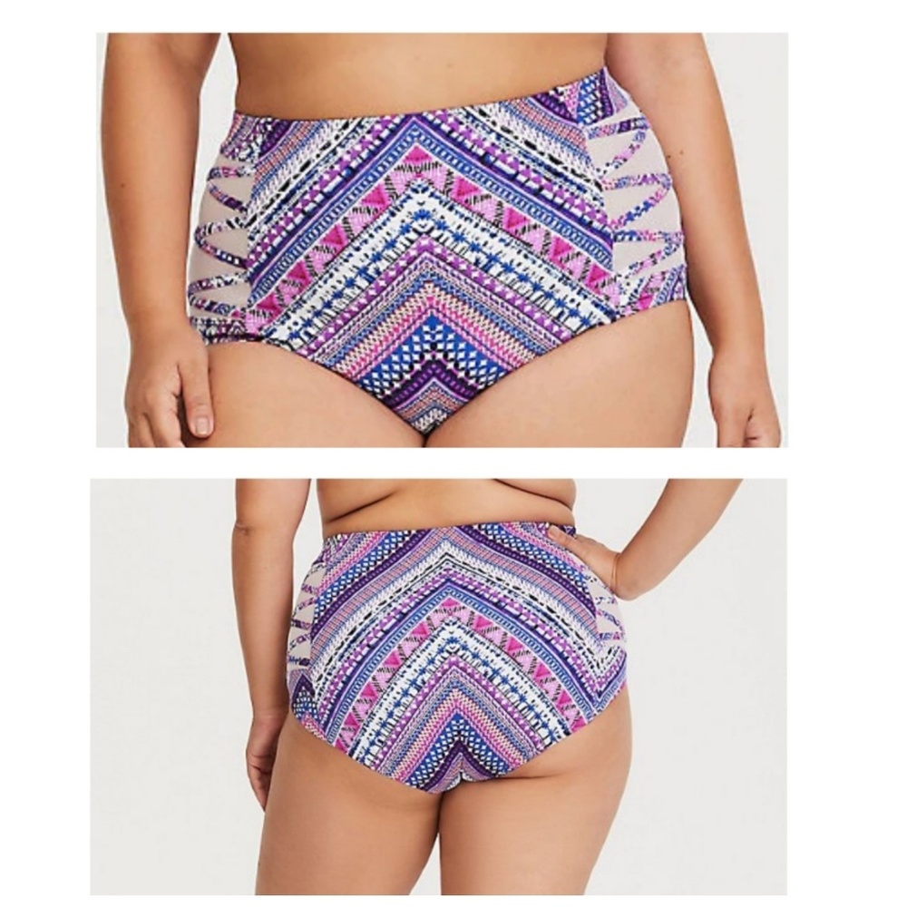 Torrid Lattice Mesh High Waisted Bikini Bottom plus size 1X